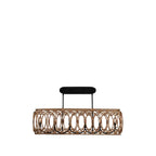 Kalco Lighting 515361MB Matte Black Tablas 42-in 6 Light Socket Matte Black Linear Pendant Image 1