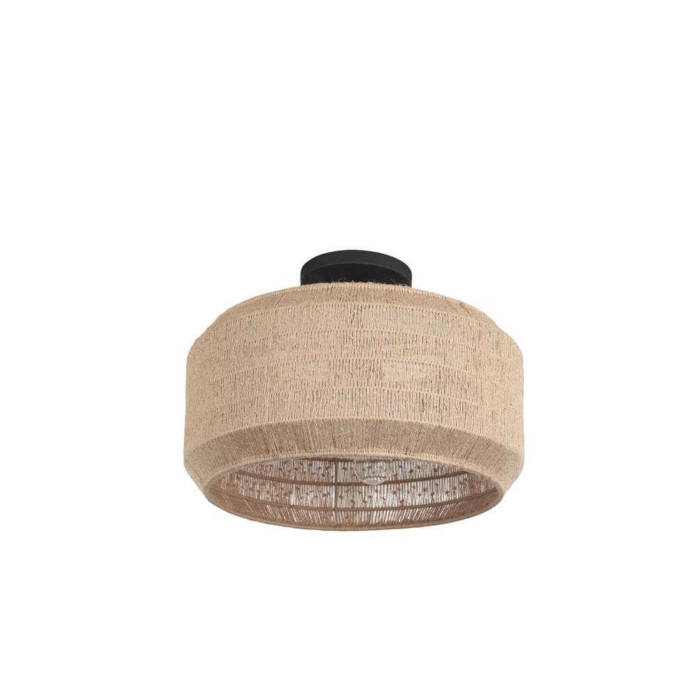 Kalco Lighting Cebu 16-in 4 Light Socket Matte Black Semi-flush Mount