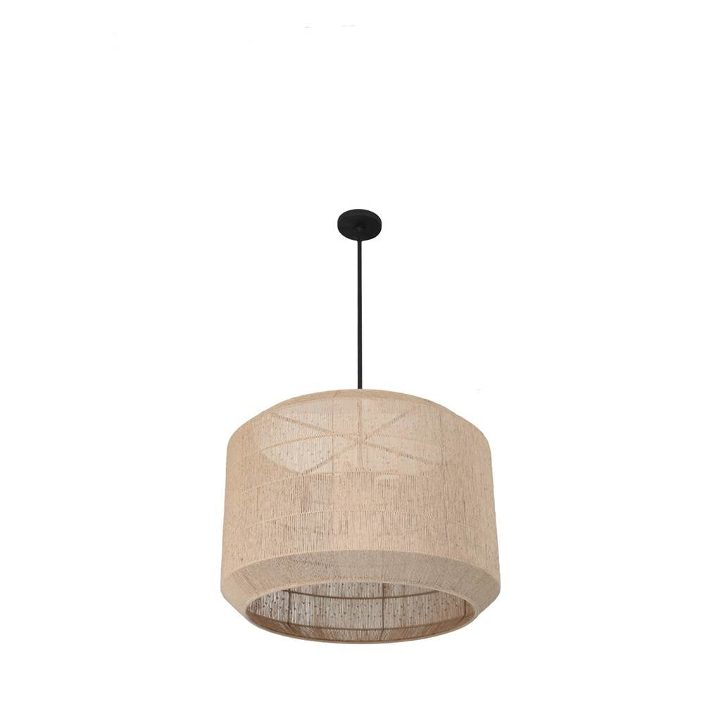 Kalco Lighting Cebu 26-in 5 Light Socket Matte Black Chandelier