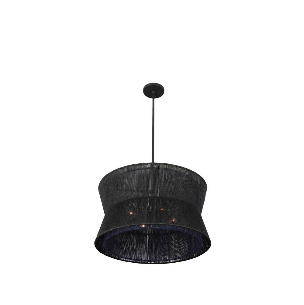 Kalco Lighting Madura 22-in 4 Light Socket Matte Black Pendant