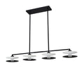 Kalco Lighting Fresno 44-in 4 Light Led White And Matte Black Linear Pendant