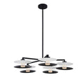 Kalco Lighting Fresno 28-in 5 Light Led White And Matte Black Chandelier