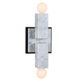 Kalco Lighting Quadra 15-in 2 Light Socket Matte Black Wall Sconce
