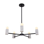 Kalco Lighting 516571MB Matte Black Quadra 26-in 5 Light Socket Matte Black Chandelier Image 1