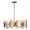Kalco Lighting Helia 38-in 8 Light Socket Brushed Champagne Gold Linear Pendant