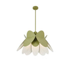 Kalco Lighting 517056WG White With Green Flor 26-in 1 Light Socket White And Green Pendant Image 1