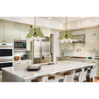 Kalco Lighting Flor 26-in 1 Light Socket White And Green Pendant