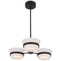 Kalco Lighting Anel 24-in 3 Light Led Matte Black Chandelier