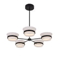 Kalco Lighting Anel 32-in 5 Light Led Matte Black Chandelier