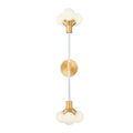 Kalco Lighting Tres 28-in 6 Light Socket White And New Brass Wall Sconce