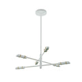 Kalco Lighting 517971SBW Satin Brass With Matte White Concorde 32-in 6 Light Led Satin Brass And Matte White Chandelier Image 1