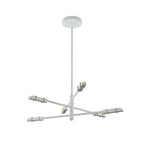 Kalco Lighting 517971SBW Satin Brass With Matte White Concorde 32-in 6 Light Led Satin Brass And Matte White Chandelier Image 1