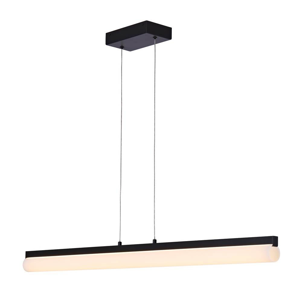 Kalco Lighting Chico 44-in 1 Light Led Matte Black Linear Pendant