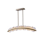 Kalco Lighting 518461WB Winter Brass Meridian 47.5-in 1 Light Led Winter Brass Linear Pendant Image 1