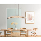 Kalco Lighting 518461WB Winter Brass Meridian 47.5-in 1 Light Led Winter Brass Linear Pendant Image 2