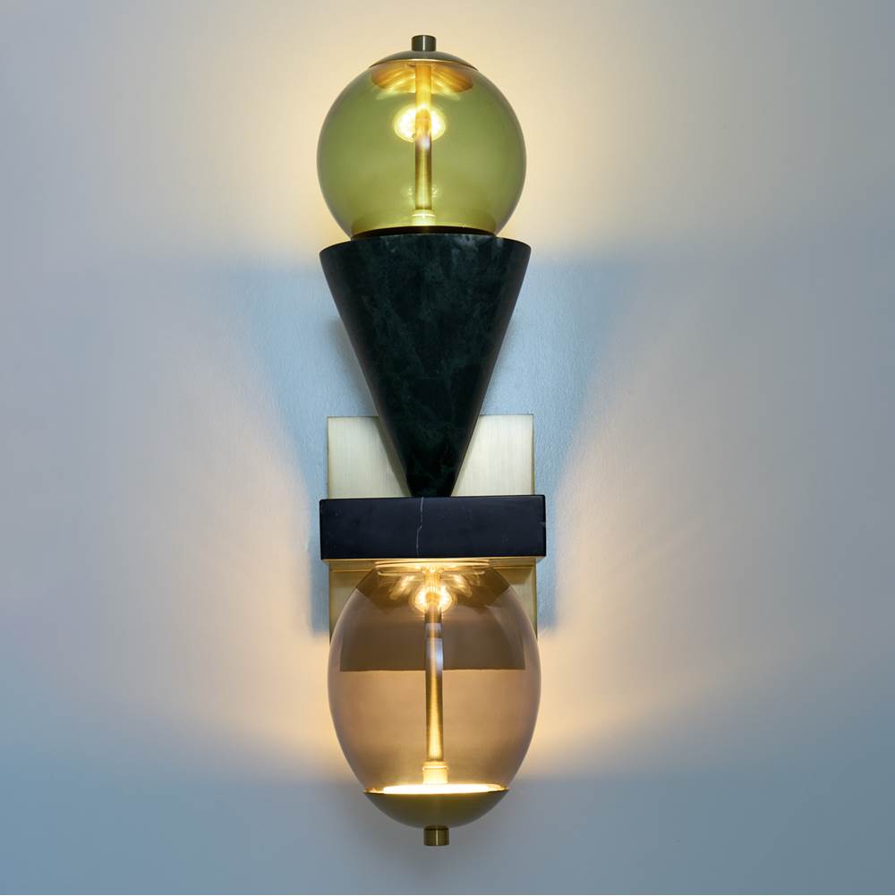 Kalco Lighting 518721WB Winter Brass Demi 24-in 2 Light Led Winter Brass Wall Sconce Image 3