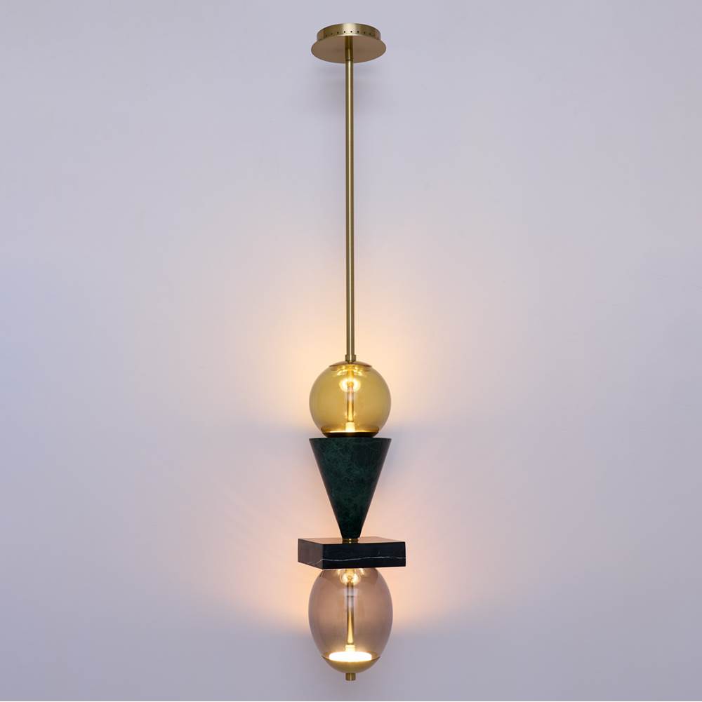 Kalco Lighting 518755WB Winter Brass Demi 6.25-in 2 Light Led Winter Brass Pendant Image 5