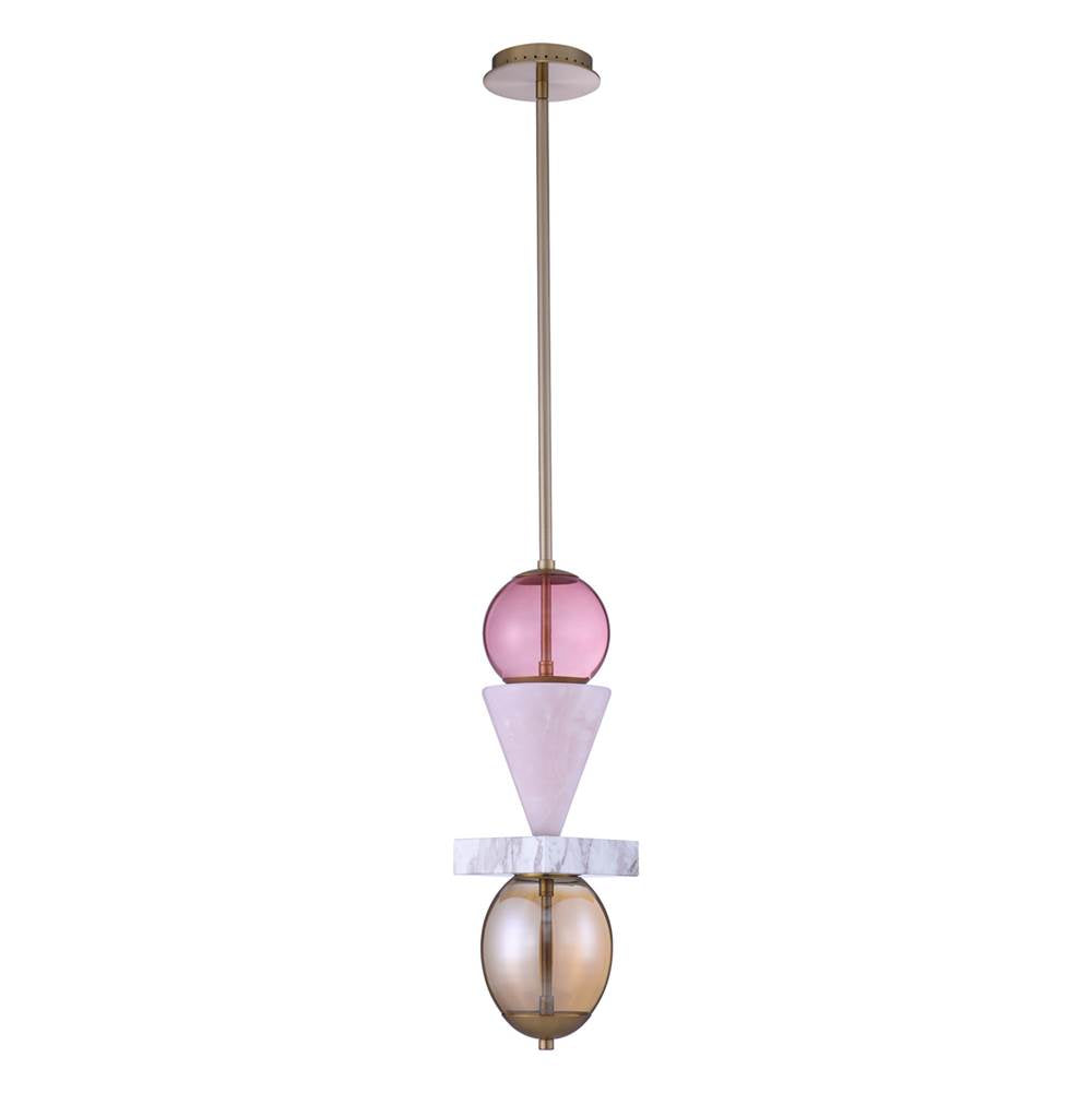 Kalco Lighting 518756WB Winter Brass Demi 6.25-in 1 Light Led Winter Brass Pendant Image 8