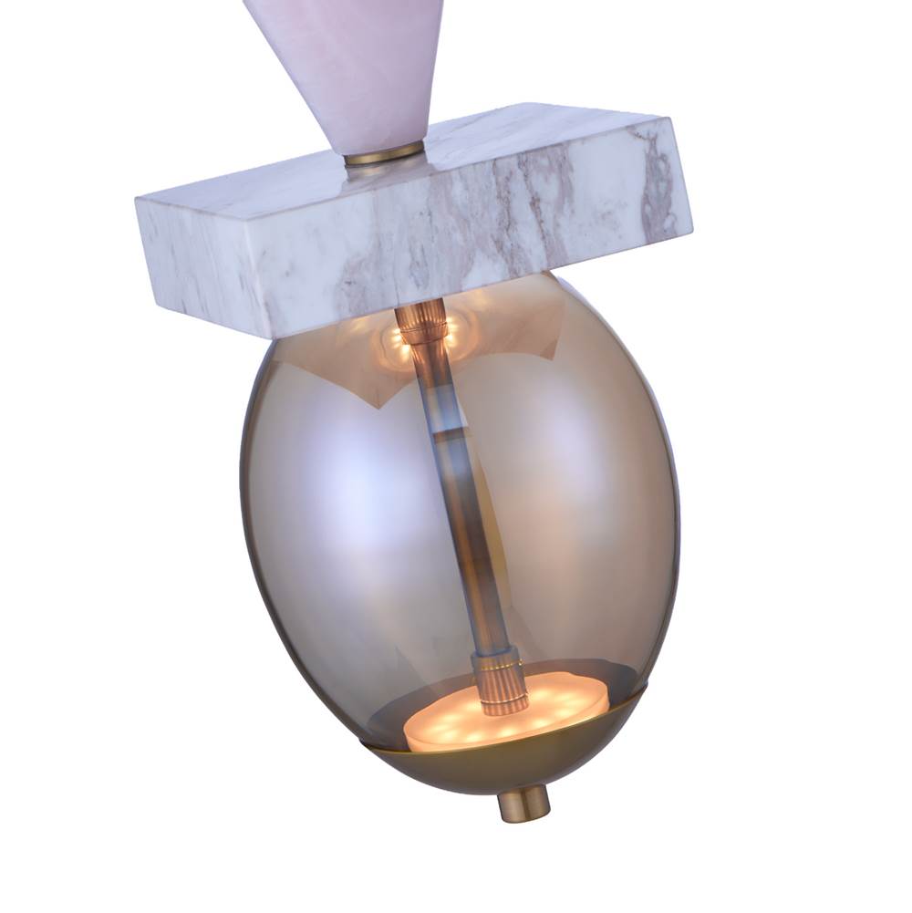 Kalco Lighting 518756WB Winter Brass Demi 6.25-in 1 Light Led Winter Brass Pendant Image 6