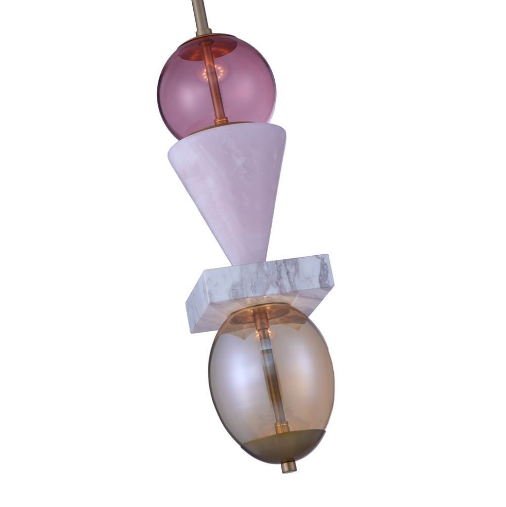 Kalco Lighting 518756WB Winter Brass Demi 6.25-in 1 Light Led Winter Brass Pendant Image 4