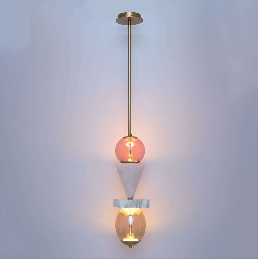 Kalco Lighting 518756WB Winter Brass Demi 6.25-in 1 Light Led Winter Brass Pendant Image 3