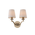 Kalco Lighting Curva 12-in 2 Light Socket Brushed Champagne Gold Wall Sconce