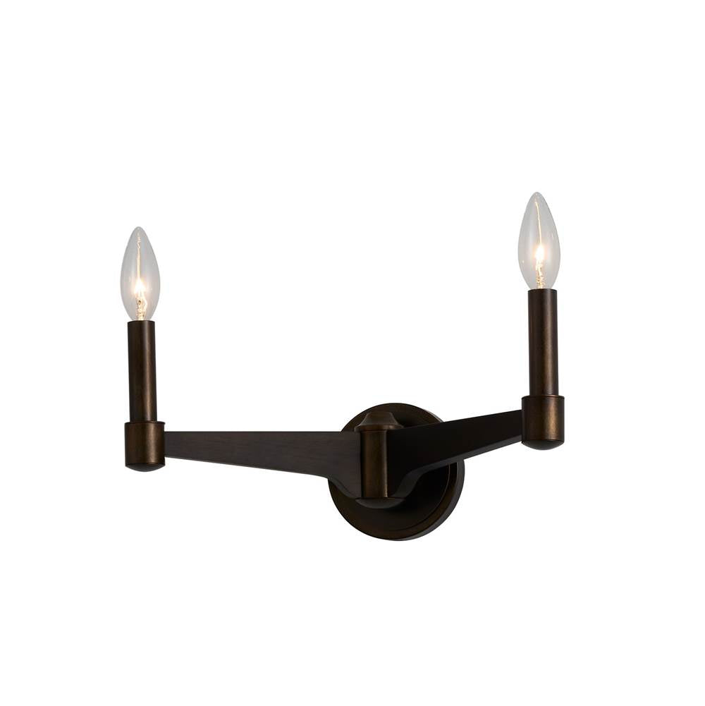 Kalco Lighting Tono 10-in 2 Light Socket Vintage Bronze Wall Sconce