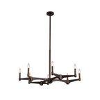 Kalco Lighting 519071VBZ Vintage Bronze Tono 38-in 8 Light Socket Vintage Bronze Chandelier Image 1