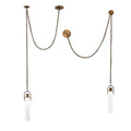 Kalco Lighting Flint 3.5-in 1 Light Led Winter Brass Pendant