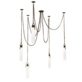 Kalco Lighting 519275WB Winter Brass Flint 37.5-in 5 Light Led Winter Brass Multi-pendant Image 1