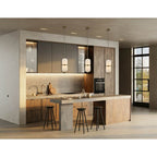 Kalco Lighting Volterra 8.5-in 1 Light Led Winter Brass Pendant