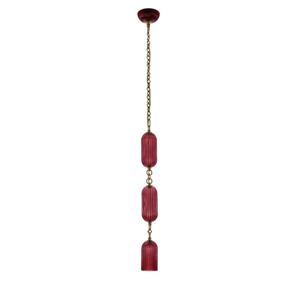 Kalco Lighting Verde 4-in 1 Light Socket True Satin Brass Pendant