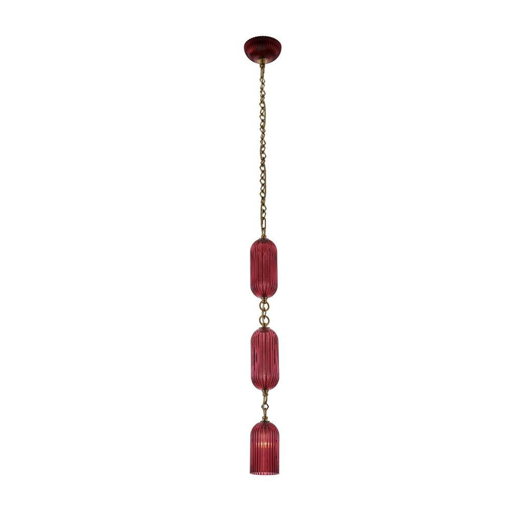 Kalco Lighting 519611STB/MGNT Satin Brass Verde 4-in 1 Light Socket Satin Brass Pendant Image 2
