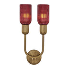 Kalco Lighting 519621STB/MGNT Satin Brass Verde 10-in 2 Light Socket Satin Brass Wall Sconce Image 2