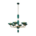 Kalco Lighting 519671STB True Satin Brass Verde 40-in 6 Light Socket True Satin Brass Chandelier Image 1