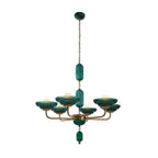 Kalco Lighting 519671STB True Satin Brass Verde 40-in 6 Light Socket True Satin Brass Chandelier Image 1