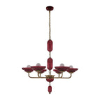 Kalco Lighting 519671STB/MGNT Satin Brass Verde 40-in 6 Light Socket Satin Brass Chandelier Image 8