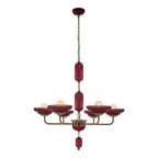 Kalco Lighting 519671STB/MGNT Satin Brass Verde 40-in 6 Light Socket Satin Brass Chandelier Image 7
