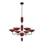 Kalco Lighting 519671STB/MGNT Satin Brass Verde 40-in 6 Light Socket Satin Brass Chandelier Image 3