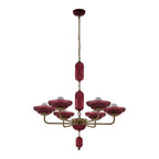 Kalco Lighting 519671STB/MGNT Satin Brass Verde 40-in 6 Light Socket Satin Brass Chandelier Image 2