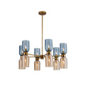 Kalco Lighting Azul 36-in 12 Light Socket Aged Gold Chandelier