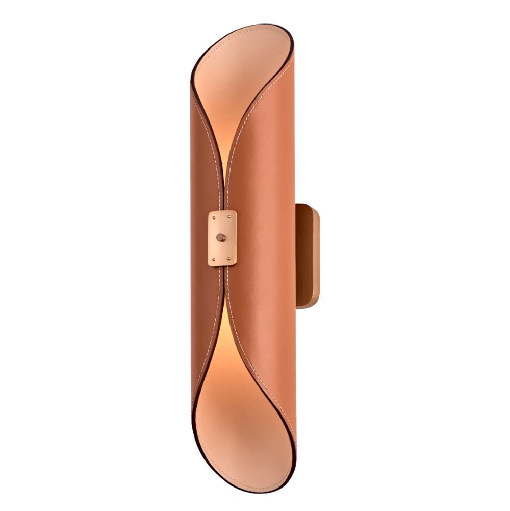 Kalco Lighting Cape 20-in 2 Light Led True Satin Brass Wall Sconce