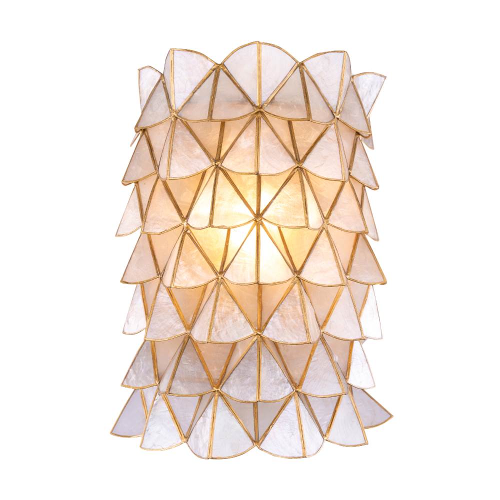 Kalco Lighting Flair 11.5-in 1 Light Socket Oxidized Gold Leaf Wall Sconce
