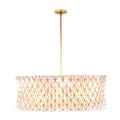 Kalco Lighting Flair 34-in 8 Light Socket Oxidized Gold Leaf Chandelier