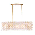 Kalco Lighting Flair 45-in 5 Light Socket Oxidized Gold Leaf Linear Pendant