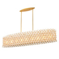Kalco Lighting 520062OL Oxidized Gold Leaf Flair 61-in 9 Light Socket Oxidized Gold Leaf Linear Pendant Image 1