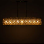 Kalco Lighting 520062OL Oxidized Gold Leaf Flair 61-in 9 Light Socket Oxidized Gold Leaf Linear Pendant Image 6