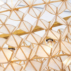 Kalco Lighting 520062OL Oxidized Gold Leaf Flair 61-in 9 Light Socket Oxidized Gold Leaf Linear Pendant Image 4