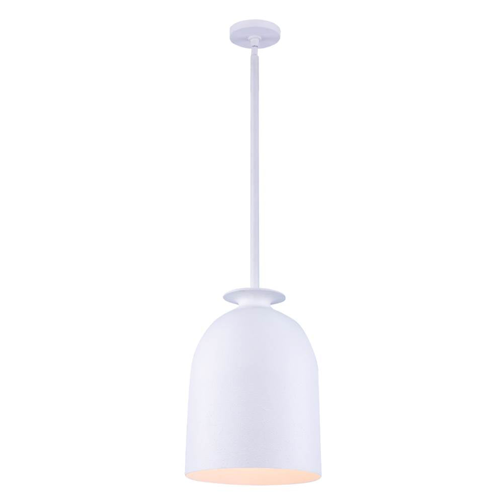 Kalco Lighting Gabardine 12-in 1 Light Socket Matt White Pendant