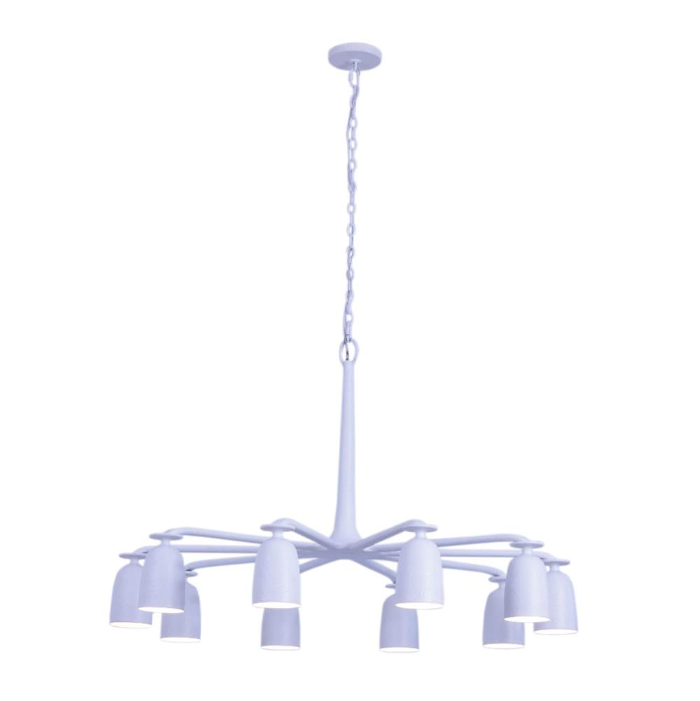 Kalco Lighting Gabardine 42-in 10 Light Socket Matt White Chandelier